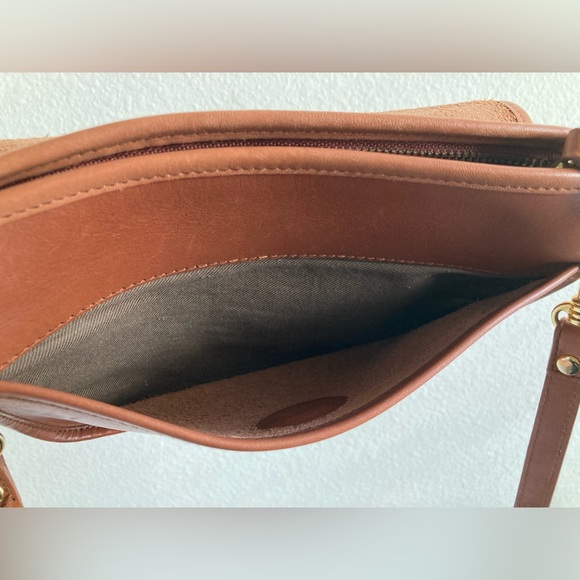 Classic Caramel Leather Crossbody Bag by Hunt Club - Picture 8 of 13